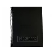 RE-FOCUS THE CREATIVE OFFICE 7.5" x 10" Large Password Keeper Book, Black (10004.5)