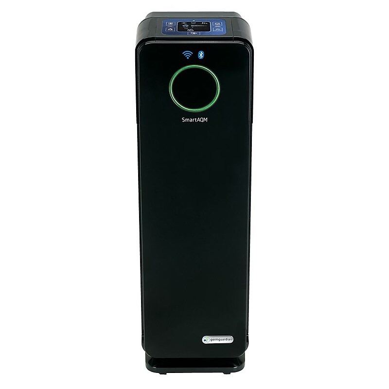 GermGuardian Smart Elite 4-in-1 True HEPA Tower Air Purifier, 5-Speed, WiFi Enabled, Black (CDAP4500BCA) image 1