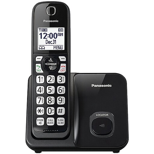 Panasonic KXTGD510B Cordless Telephone, Black at Staples