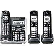 Panasonic Link2Cell KX-TGF573S Bluetooth 3 Handset Cordless Telephone with Answering Machine, Black