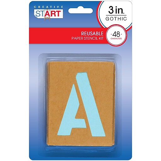 Creative Start Cardboard Stencils 3"H 192 Count, Pack of 4 (098162PK4
