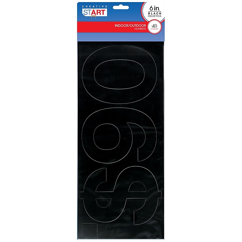 Creative Start Self-Adhesive 6"H Numbers, Black, 96 Count, 2 Pack (098144PK2) image 1