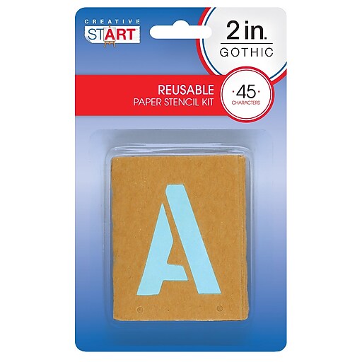 Creative Start Cardboard Stencils 2"H, 180 Count, 4 Pack (098163PK4