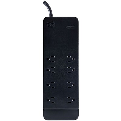 GE - UltraPro 8-Outlet Surge Protector - Black