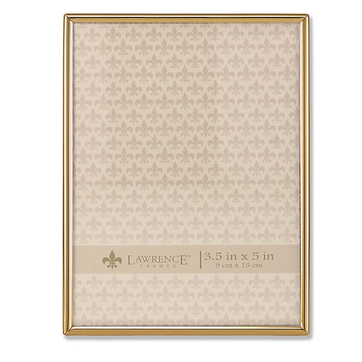 Lawrence Frames 3.5"W x 5"H Simply Gold Metal Picture Frame (670035