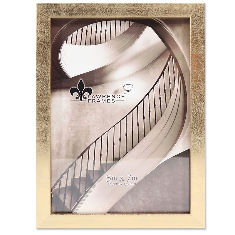 Lawrence Frames 5"W x 7"H Chloe Contemporary Gold Picture Frame (708057) image 1