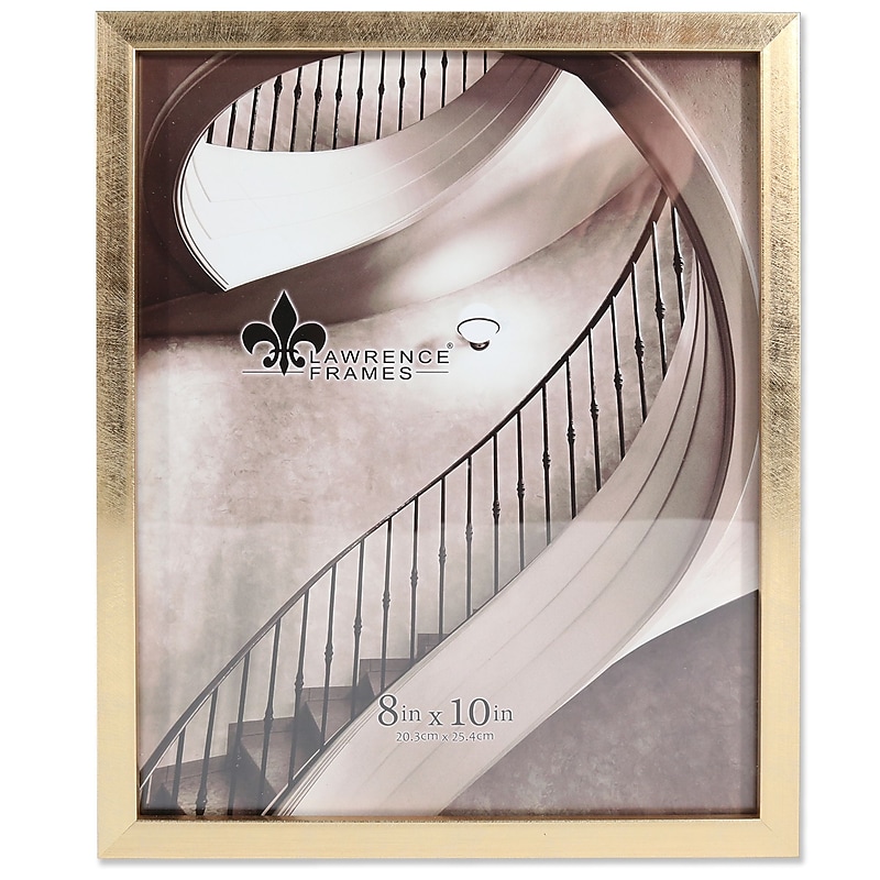 Lawrence Frames 8"W x 10"H Chloe Contemporary Gold Picture Frame (708080) image 1