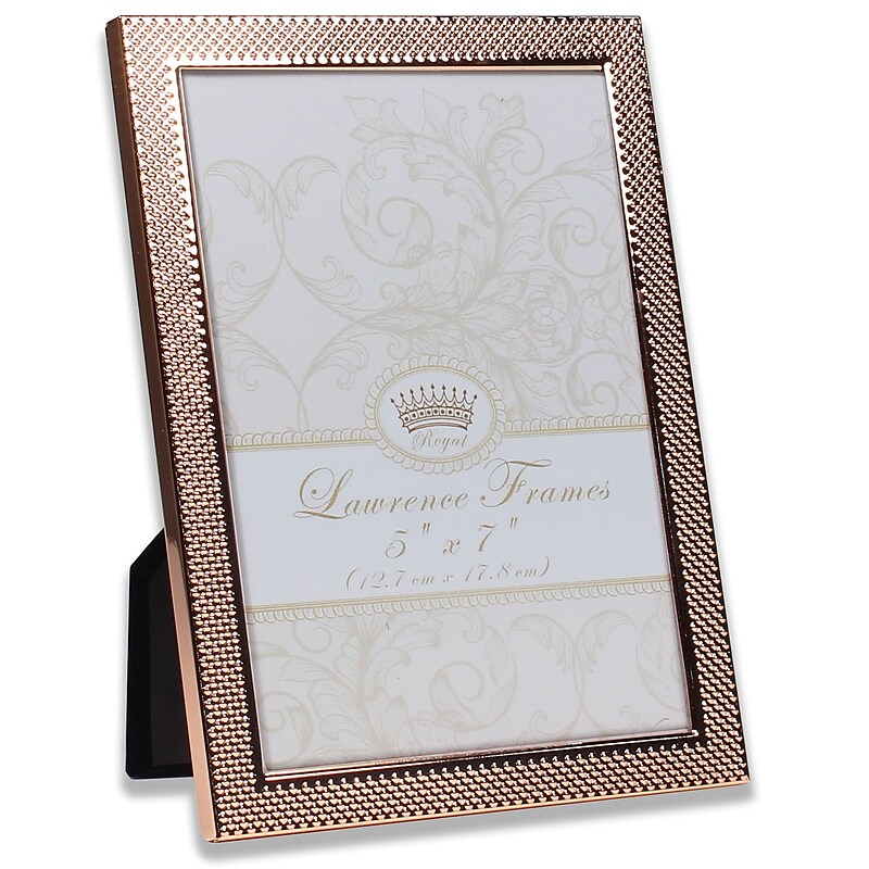 Lawrence Frames 5"W x 7"H Fawn Pin Dot Pattern Copper Picture Frame (702557) image 1