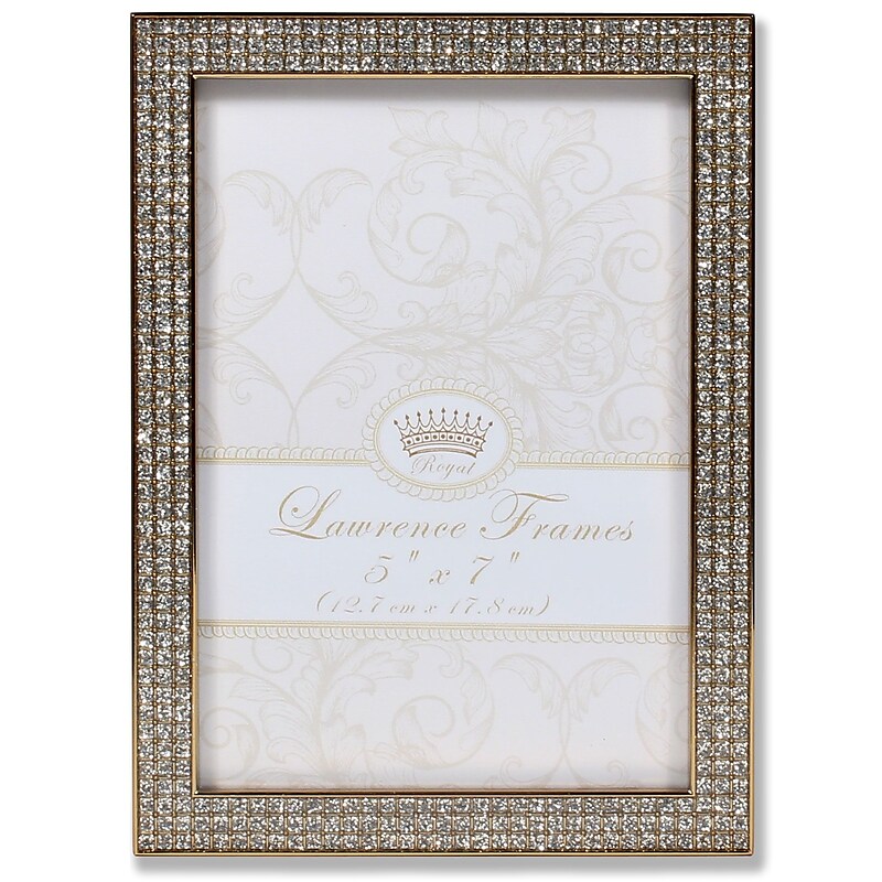 Lawrence Frames 5"W x 7"H Turner Gold and Glitter Metal Picture Frame (702457) image 1