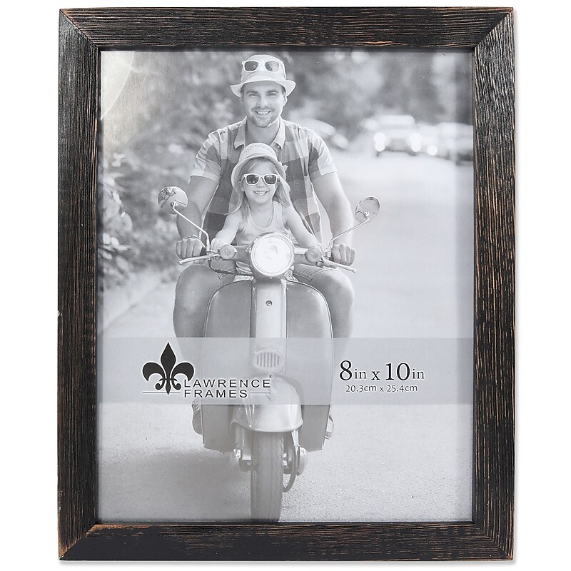 Lawrence Frames 8"W x 10"H Charlotte Weathered Black Wood Picture Frame (745580) image 1
