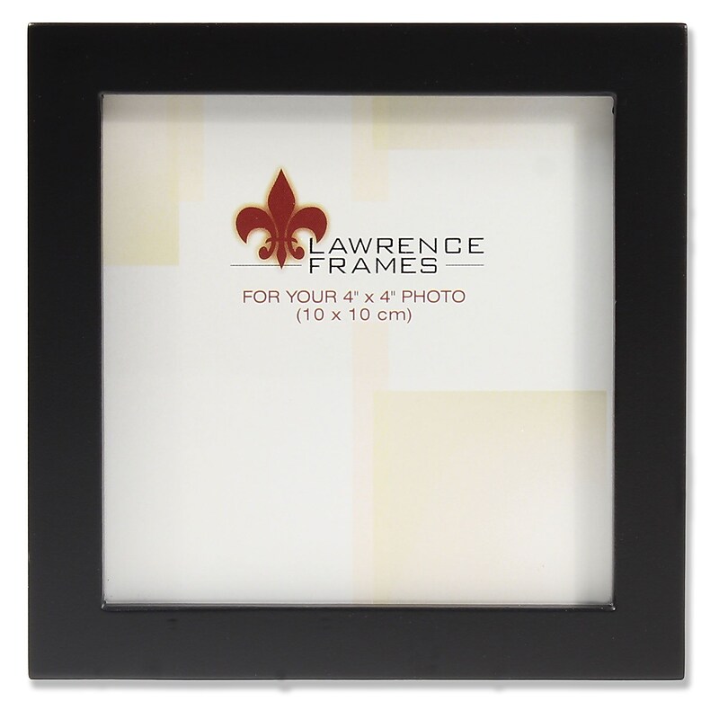 Lawrence Frames 4" x 4" Black Wood Picture Frame - Gallery Collection (755544) image 1