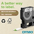 DYMO D1 Standard 45013 Label Maker Tape, 1/2" x 23', Black on White (45013)