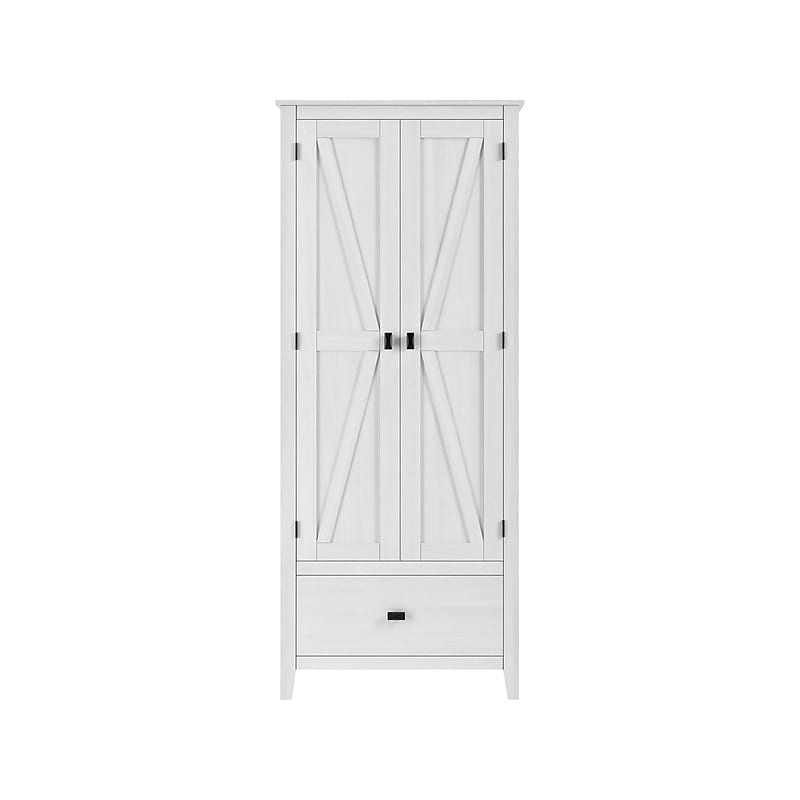 System Build Farmington 71.9" Storage Cabinet with 4 Shelves, Ivory Pine (7533296COM) image 1