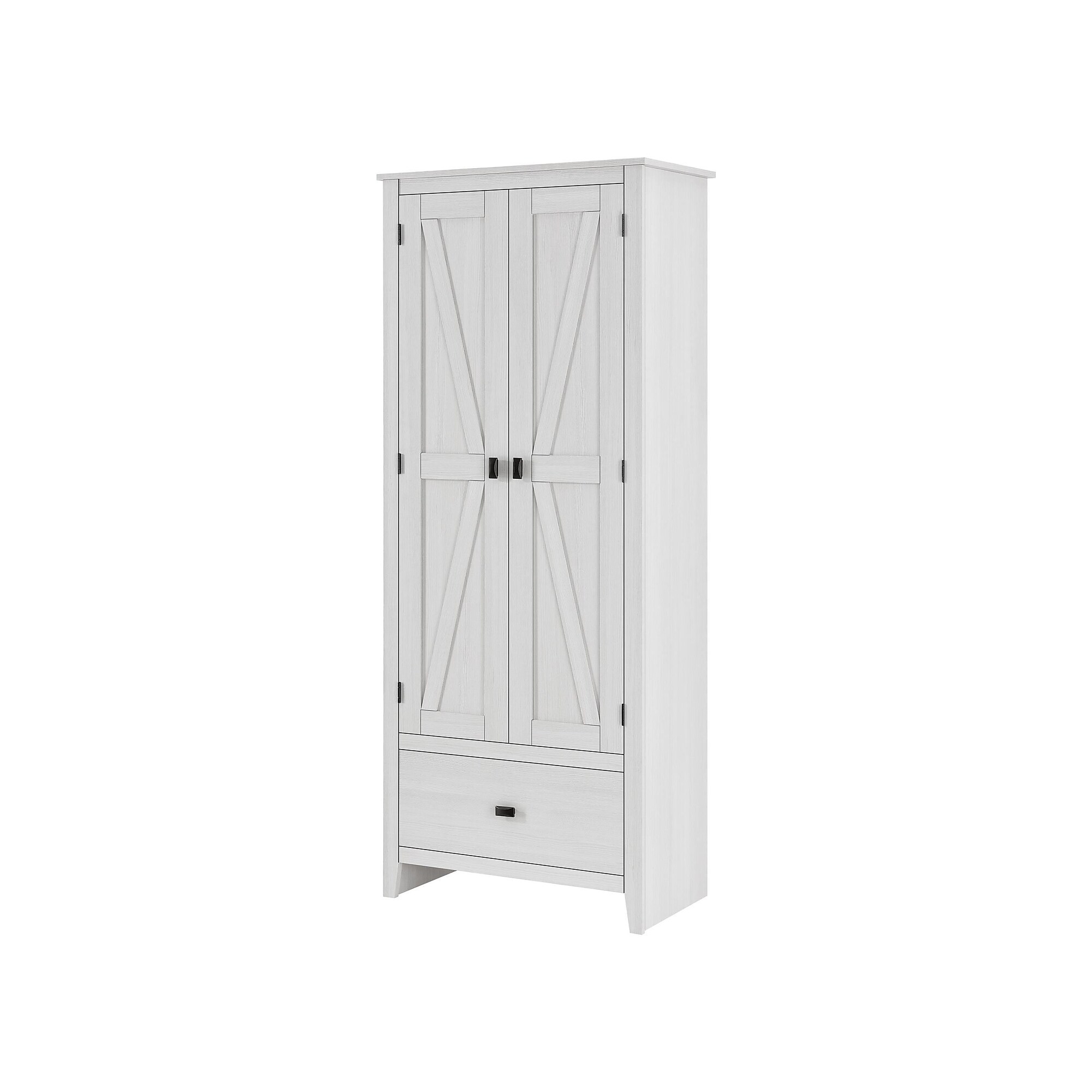 System Build Farmington 71.9″ Storage Cabinet with 4 Shelves, Ivory Pine (7533296COM) Sansujyuku sansujyuku.com