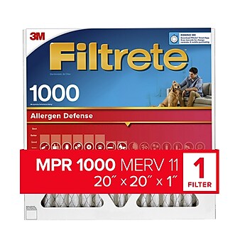 Filtrete Allergen Defense Air Filter, 1000 MPR, 20" x 20" x 1" (9802-4)