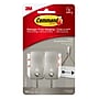 Command Small Decorative Hooks, 1 lb., Brushed Nickel, 2/Pack (17033BN-2ES)~#|#~sp139976041_sc7