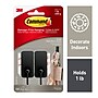Command Small Decorative Hooks, 1 lb., Matte Black, 2/Pack (17033MB-2ES)~#|#~sp139977453_sc7