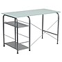 Flash Furniture 47" Glass Computer Desks Silk, White/Silver (NANWK086)~#|#~sp140431501_sc7