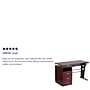 Flash Furniture 47" Laminate L-Shape Computer Desk, Mahogany (NANWK008)~#|#~sp140431627_sc7