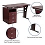 Flash Furniture 47" Laminate L-Shape Computer Desk, Mahogany (NANWK008)~#|#~sp140431628_sc7