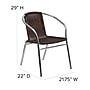 Flash Furniture Lila Contemporary Aluminum/Rattan Dining Chair, Dark Brown (TLH020)~#|#~sp140431654_sc7
