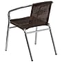 Flash Furniture Lila Contemporary Aluminum/Rattan Dining Chair, Dark Brown (TLH020)~#|#~sp140431655_sc7
