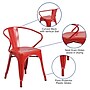 Flash Furniture Luna Contemporary Metal Dining Chair, Red (CH31270RED)~#|#~sp140431689_sc7