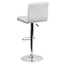 Flash Furniture Contemporary Vinyl Adjustable Height Barstool with Back, White (DS810MODWH)~#|#~sp140431832_sc7