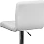 Flash Furniture Contemporary Vinyl Adjustable Height Barstool with Back, White (DS810MODWH)~#|#~sp140431833_sc7