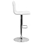 Flash Furniture Contemporary Vinyl Adjustable Height Barstool with Back, White (CH112080WH)~#|#~sp140433251_sc7