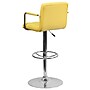 Flash Furniture Contemporary Vinyl Adjustable Height Barstool with Back, Yellow (CH102029YEL)~#|#~sp140435205_sc7