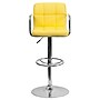 Flash Furniture Contemporary Vinyl Adjustable Height Barstool with Back, Yellow (CH102029YEL)~#|#~sp140435222_sc7