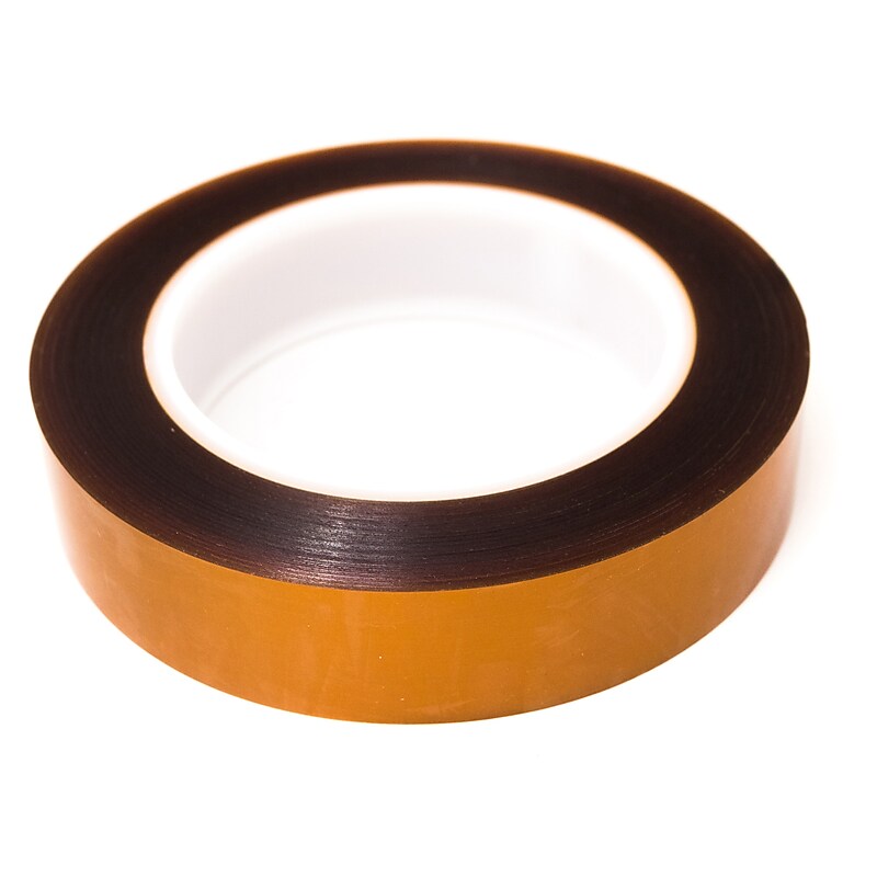 Bertech Double Sided Polyimide Tape, 1" x 36 yards, Amber (PPTDE-1) image 1