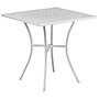 Flash Furniture Oia Indoor-Outdoor 28" Square Steel Patio Table Set with 2 Round Back Chairs, White (CO28SQ03CHR2WH)~#|#~sp140453261_sc7
