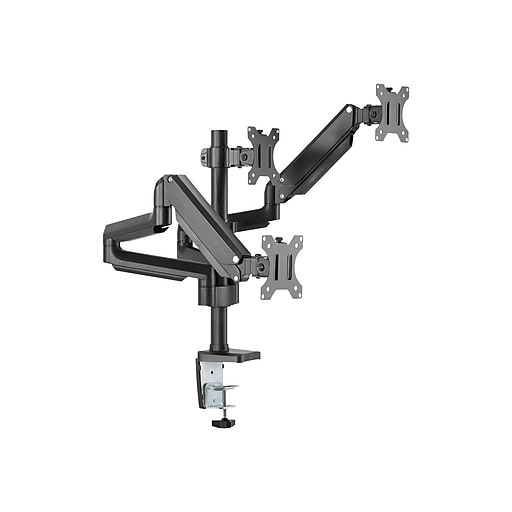 MountIt! Adjustable Triple Monitor Mount with Gas Spring Arms, Up to