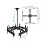 Mount-It! Tilt and Swivel Ceiling Quad TV Mount, 66 Lbs. Max. (MI-514)~#|#~sp140539448_sc7