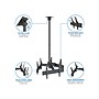 Mount-It! Tilt and Swivel Ceiling Triple TV Mount, 66 Lbs. Max (MI-515)~#|#~sp140539455_sc7