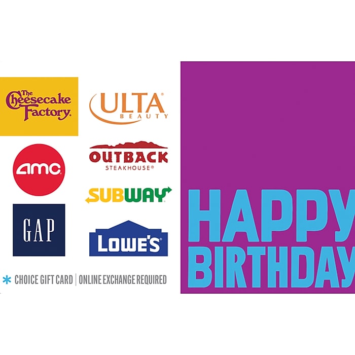 Blackhawk OC Happy Birthday Swap $25 Gift Card (1009005B2500