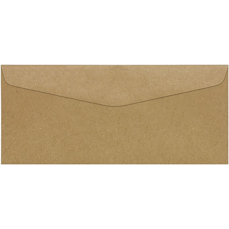 LUX Moistenable Glue #10 Business Envelope, 4 1/2" x 9 1/2", Grocery Bag Brown, 50/Pack (4260-GB-50) image 1