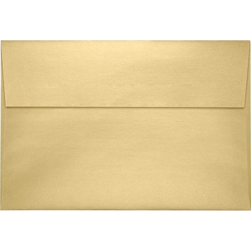 LUX A10 Invitation Envelopes (6 x 9 1/2) 50/Pack, Blonde Metallic (4590-M07-50) image 1