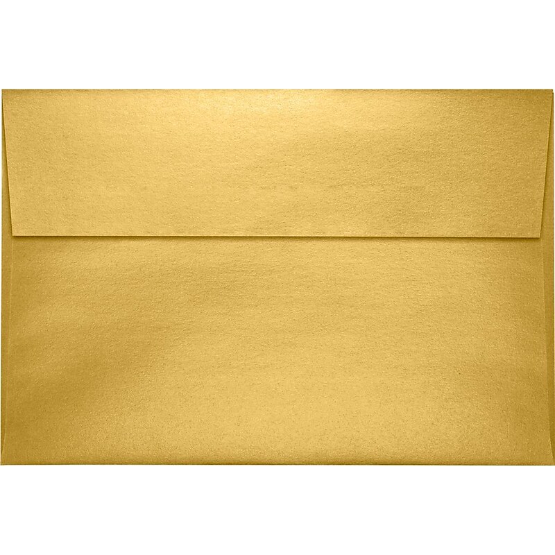 LUX A10 Invitation Envelopes (6 x 9 1/2) 50/Pack, Gold Metallic (4590-07-50) image 1