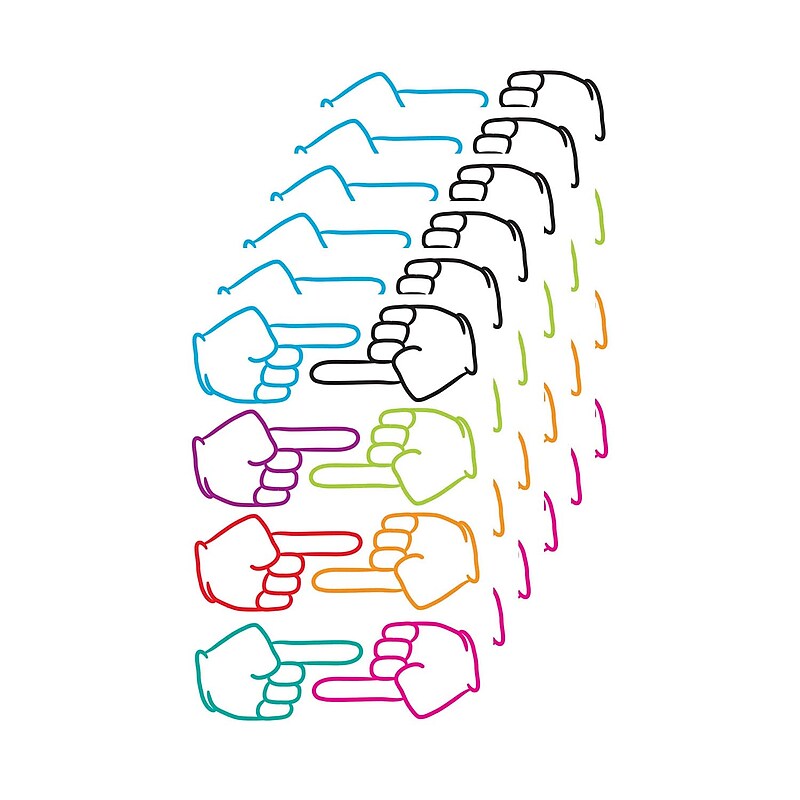 Ashley Die-Cut Magnetic Pointing Fingers, 8 Per Pack, 6 Packs (ASH10091-6) image 1