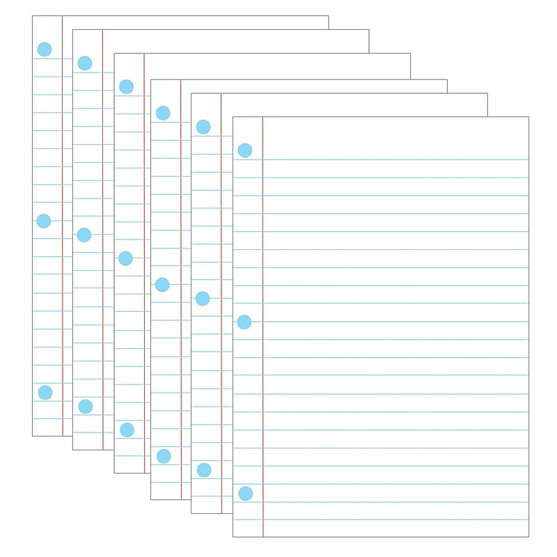 Ashley Magnetic Notebook Page, 8-1/2" x 11", Pack of 6 (ASH10128-6) image 1