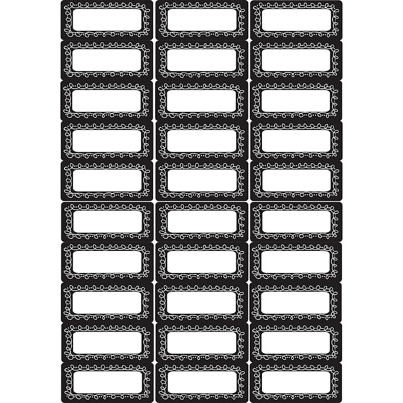 Ashley Die-Cut Magnetic Foam Chalk Loop Labels/Nameplates, 30/Pack, 3/Bundle (ASH19013-3) image 1