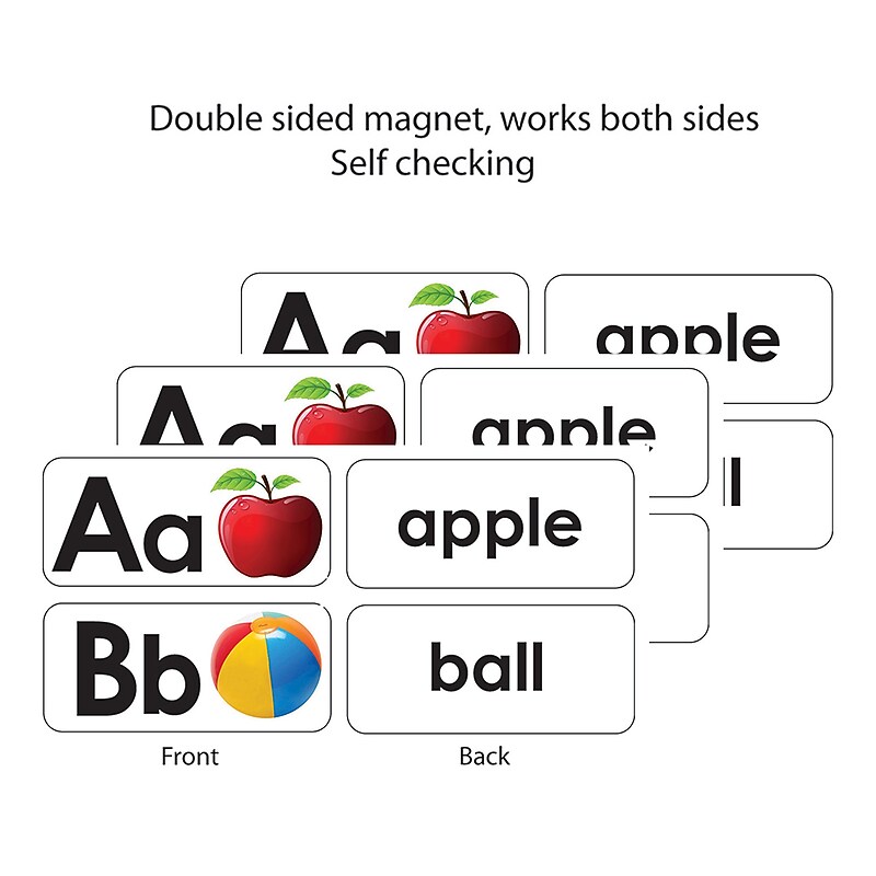 Ashley Productions® ABC Picture Words Double-Sided Magnets, 27 Per Pack, 3 Packs (ASH40006-3) image 1