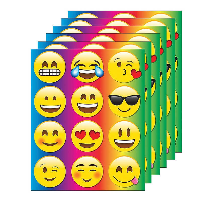 Ashley Die-Cut Magnetic Emotions Icons, 12 Per Pack, 6 Packs (ASH77800-6) image 1