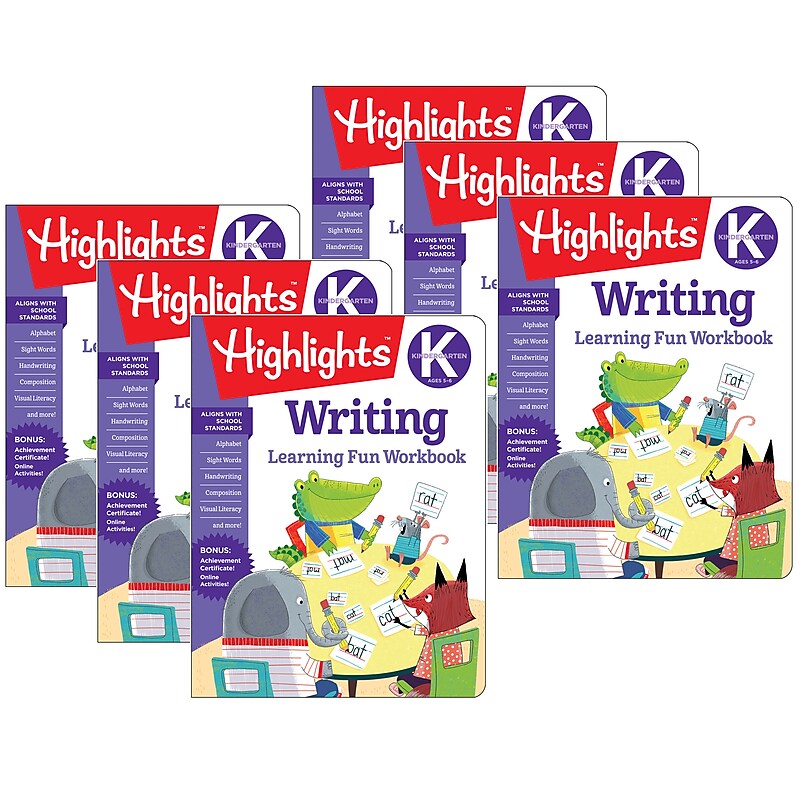 Learning Fun Workbooks: Writing for Kindergarten Workbook, 6/Bundle image 1