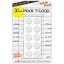 Magic Mounts Hook 'n Loop 5/8" Dots Hook & Loop Fastener, White, 30 Per Pack, 6 Packs (MIL3257W-6)~#|#~sp140936806_sc7