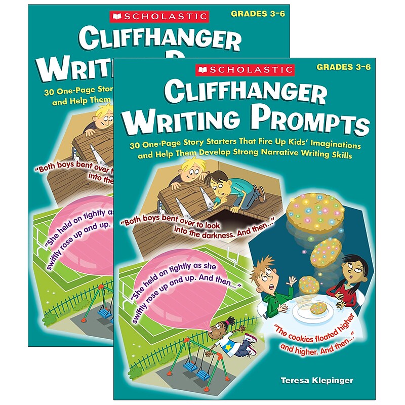 Scholastic Teaching Solutions Cliffhanger Writing Prompts Book, Pack of 2 (SC-531511-2) image 1