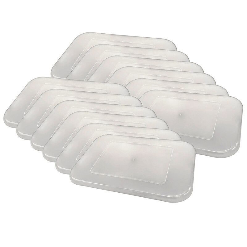 Teacher Created Resources Plastic Storage Bin Lid, Small, Clear, Pack of 12 (TCR20342-12) image 1